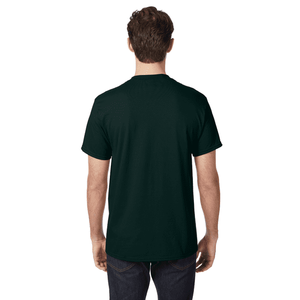 100% algodón. Camisa básica de cuello redondo de color sólido para hombre, camiseta informal de manga corta transpirable que absorbe la humedad. - Product Image 2