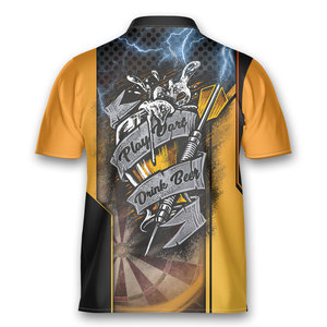 Diseño al por mayor impresión por sublimación 100% poliéster tiro con arco Jersey cuello redondo secado rápido arco caza tiro con arco camiseta - Product Image 2