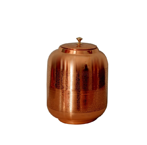 Dispensador de olla de agua de cobre puro Diseño de mariposa PCs 1 solo 2 vidrio con diseño de tapa de latón PCs - Product Image 2