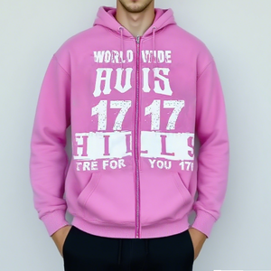 Sweat à capuche avec logo imprimé personnalisé pour hommes Streetwear oversize lourd pull style coton - Product Image 1