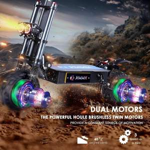 Trottinette électrique adulte 60V 40Ah S3ZB-2 tout-terrain pliable, pneus tout-terrain de 11 pouces, pneus à vide, moteur double rapide - Product Image 5