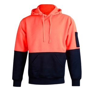 Sudaderas Amarillas o Naranjas de Alta Visibilidad Personalizadas con su Logotipo, Sudadera de Algodón Reflectante y de Seguridad - Product Image 1
