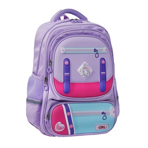 Unisex Waterproof Polyester Zipper Laptop-Friendly <b>Backpack</b> Students Kids Fashion Style 7-9kg Capacity Soft Shoulder <b>Strap</b> - Product Image 2