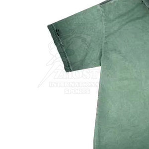 Camiseta Moderna Estilo Streetwear con Efecto Desgastado, Algodón Grueso, Corte Holgado, Informal, para Uso Diario - Product Image 3