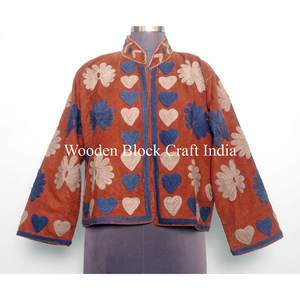 Chaqueta Étnica con Bordado Tradicional, Chaqueta Bomber de Diseño Hecha a Mano para Mujer, Chaqueta Cotrise Artística Inspirada en la Herencia - Product Image 5