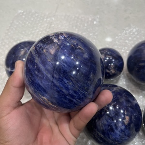 ลูกบอลโซดาไลต์สีน้ำเงินธรรมชาติ ขัดเงา สำหรับตกแต่ง รีกิ บำบัด ขายส่ง ราคาพิเศษ - Product Image 2