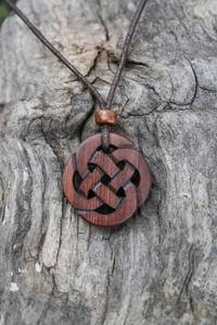 COLLIERS DE LISTE POUR FEMMES HOMMES NATUREL GRAND BOHO TRIBAL SONO Pendentif en BOIS sur cordon réglable Collier fait main - Product Image 5