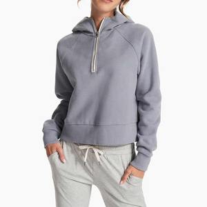 2025 Sudadera con capucha deportiva de Otoño Invierno para mujer, sudadera informal holgada con cremallera, cuello con capucha caliente para correr, Fitness, parte delantera de punto - Product Image 1