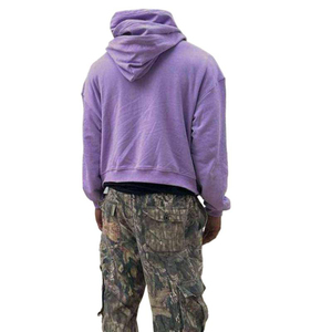 Sweat à capuche en éponge française triple couche à la mode Streetwear pull Logo personnalisé sweat à capuche lourd tenue décontractée pour hommes femmes - Product Image 5