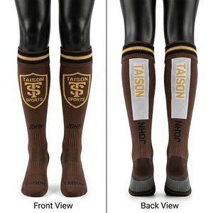 Premium Quality Elastic Knit <b>Women</b> Soccer Sports <b>Socks</b> Orange <b>Black</b> Ventilated Mesh Panels Custom Jacquard Logo Fit men <b>socks</b> - Product Image 3