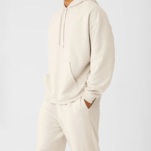 เสื้อมีฮู้ดสีตามสั่งของผู้ชายสไตล์สตรีทแวร์พร้อมโลโก้ชุดปาร์ตี้ลำลองสำหรับ Basicscotton - Product Image 3