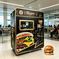 Distributeur automatique de hamburgers chauffés compact, petit distributeur automatique de nourriture rapide, distributeur automatique en libre-service