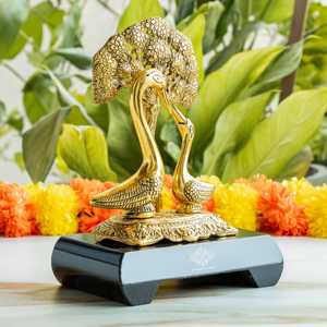 Juego de Adornos de Pareja de Cisnes con Acabado en Latón de 22 cm, Regalo Decorativo para Bodas - Product Image 3