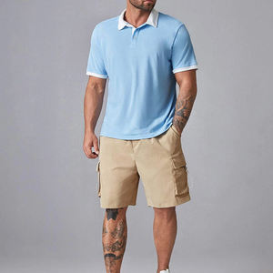 Venta al por mayor al aire libre entrenamiento trabajo Jogger Cargo Shorts hombres 6 bolsillo Cargo cordón pantalones cortos transpirable logotipo personalizado - Product Image 5
