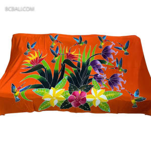 Bali Women's Summer Collection Hand Drawn Floral Rayon Sarongs From Bali - Product Image 2