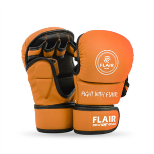 Gants professionnels en cuir PU demi-doigt Mma pour hommes gants d'entraînement grande taille prix usine approvisionnement pour l'entraînement de boxe - Product Image 4