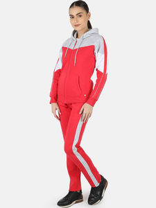 Ensemble de jogging à capuche zippé d'entraînement décontracté personnalisé pour femmes Survêtements deux pièces multicolores pour l'hiver - Product Image 3