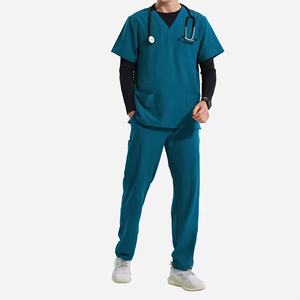 Ensembles de Blouses d'Infirmier Personnalisés pour Hommes, Vente en Gros OEM, Tissu Toile d'Été pour Hôpital, KATBROS INDUSTRY, Matériaux de Haute Qualité, Sur Mesure - Product Image 1