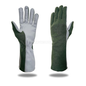 Top vente personnalisé fibre teint Nomex pilote de vol gants en cuir écran tactile Compatible extérieur Applicable - Product Image 1