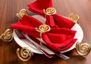 Inicio Artesanía Exportaciones Servilleteros de oro de aluminio moderno Venta caliente de alta calidad para fiestas de boda Hecho EN LA India - Product Image 2