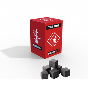 ถ่านชิชาเถ้าขาวทําจากถ่านกะลามะพร้าวธรรมชาติ 100% อัดก้อนเวลาในการเผาไหม้ที่ยาวนานปรับแต่งฉลากส่วนตัว - Product Image 1