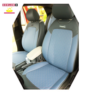 Housses de siège pour voitures, siège conducteur, bleu et noir, vente en gros, ODM, cuir Nappa, accessoires intérieurs automobiles, housses de siège de voiture en cuir, design - Product Image 5