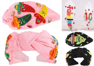 ที่คาดผมปักทำมือสำหรับเด็กหญิงและผู้หญิงผ้านุ่มพร้อมลูกปัดและเครื่องประดับที่แข็งแรงและทนทาน - Product Image 3