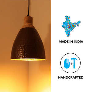 Suspension en fer martelé à la main écologique de 5 pouces au fini mat pour la décoration intérieure et les occasions de Diwali - Product Image 3