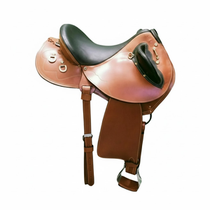 Sillín de caballo de cuero de raza media australiana de alta calidad 100% con accesorio de latón - Product Image 1