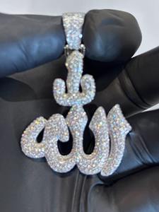 Personalizado chapado en oro Islam colgante Vvs Iced Out Moissanite 3D V Vendetta dibujos animados Hip Hop Pass diamante probador plata hombres - Product Image 5