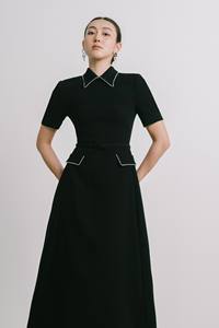 Marca de ropa sostenible Vestidos cómodos para mujer Vestido MIDI acampanado Material de buena calidad VESTIDO MIDI CON DETALLE DE CADENA ILY - Product Image 4