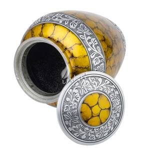 Handcrafted Urn for Human Ashes | Premium <b>Memorial</b> <b>Keepsake</b> | Premium Adult brass Urn <b>Box</b> - Product Image 4