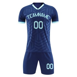 Maillot de football personnalisé de haute qualité 100% polyester, antibactérien, séchage rapide et respirant, ensemble complet d'uniformes pour les équipes - Product Image 5