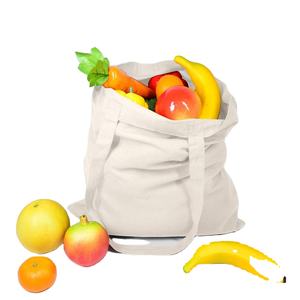 Sacs fourre-tout légers en coton 100% personnalisés avec fermeture à glissière et poignée d'épaule, sacs cadeaux de promotion publicitaire de haute qualité - Product Image 2