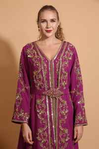 Nueva Abaya de Manga Larga de Modal para Mujer, Diseño Moderno para Adultos de Oriente Medio - Product Image 3