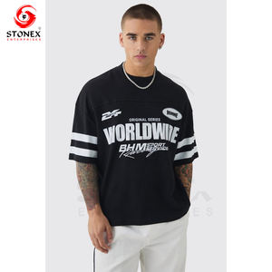 เสื้อยืดผู้ชายพิมพ์ลายบ็อกซี่แบบวินเทจเสื้อโอเวอร์ไซส์ซักได้เสื้อโอเวอร์ไซส์ออกแบบได้ตามที่ต้องการ - Product Image 1