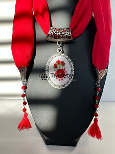 Collar de Cadena con Eslabones Bordados de Primera Calidad Tradebyd, Joyería Hecha a Mano, Estilo Étnico Único, Boho Chic, Moda Unisex - Product Image 3