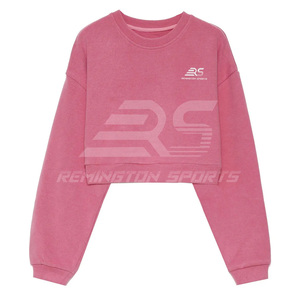 Pull-over à manches longues avec logo personnalisé pour femmes, sweat à capuche de grande taille en coton/fibre de bambou pour femmes - Product Image 3