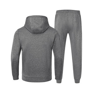 Conjuntos atléticos de 2 piezas de color sólido para hombre Chándales con capucha y cremallera de manga larga para hombre - Product Image 2