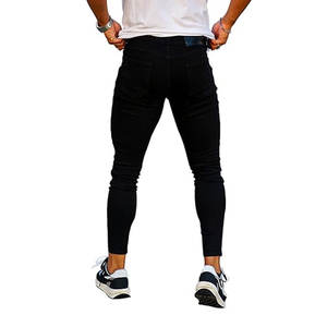 OEM Customized <b>Men's</b> High Street Hip Hop <b>Jeans</b> <b>Wide</b> <b>Leg</b> Denim Pants Casual Sport Style Canvas Fabric Boyfriend/Girlfriend Design - Product Image 5