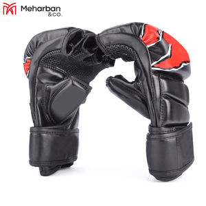 ถุงมือต่อสู้หนัง MMA แบบไร้นิ้วมีรอยขีดข่วน - Product Image 2