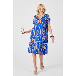 Abito Midi Oversize con maniche a pipistrello con scollo a V in tessuto a maglia confezionato singolo - Product Image 4