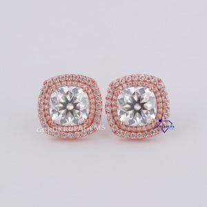 Colección de pendientes de joyería fina para ocasiones especiales de mujer elaborados en plata de ley 925 con diamantes de moissanita de claridad VVS - Product Image 1