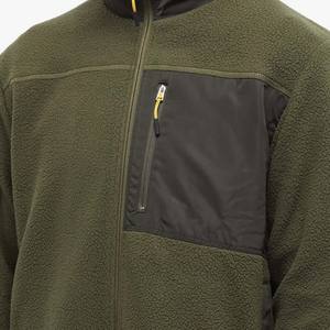 แจ็คเก็ตเชอร์ปาแบบมีฮู้ดซิป แนวสตรีทแวร์ ขายส่ง พร้อมปักโลโก้แบบกำหนดเอง ลายปะติดและลายพราง สำหรับผู้ชาย ผ้าขนสัตว์สำหรับฤดูหนาว - Product Image 3