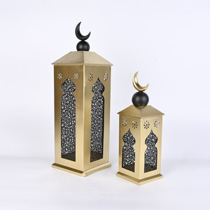 โคมไฟอีดมูบาร็อค ปี 2026 ของตกแต่งโต๊ะรอมฎอนแบบอิสลาม โคมไฟโลหะสำหรับตกแต่งบ้านและงานต่างๆ - Product Image 3