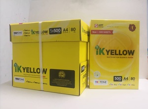 100% pulpa de madera virgen Ik amarillo A4 papel de copia 80gsm 75gsm 70gsm, para fotocopia IK Plus tipo de embalaje, 500 hojas/resma para la venta - Product Image 6