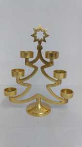 Ensemble de bougeoirs en métal doré moderne, bougeoir géométrique de luxe pour la décoration de la maison, mariage, dîner, événement, style - Product Image 5