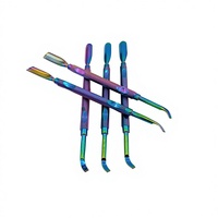 Pousse-ongles professionnels en acier inoxydable avec revêtement diamanté, effet plasma arc-en-ciel, personnalisables avec votre logo – Instruments de beauté