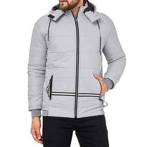 Top Quality <b>Waterproof</b> Windproof <b>Jackets</b> Men's Outdoor Casually Wear <b>Grey</b> Color Puffer <b>Jackets</b> Stand Collar With Hood men's - Product Image 6
