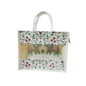 Vente en gros d'usine de sacs fourre-tout réutilisables écologiques en PE avec impression personnalisée cadeau shopping de mariage avec logo fourre-tout en toile de jute avec logo personnalisé - Product Image 3